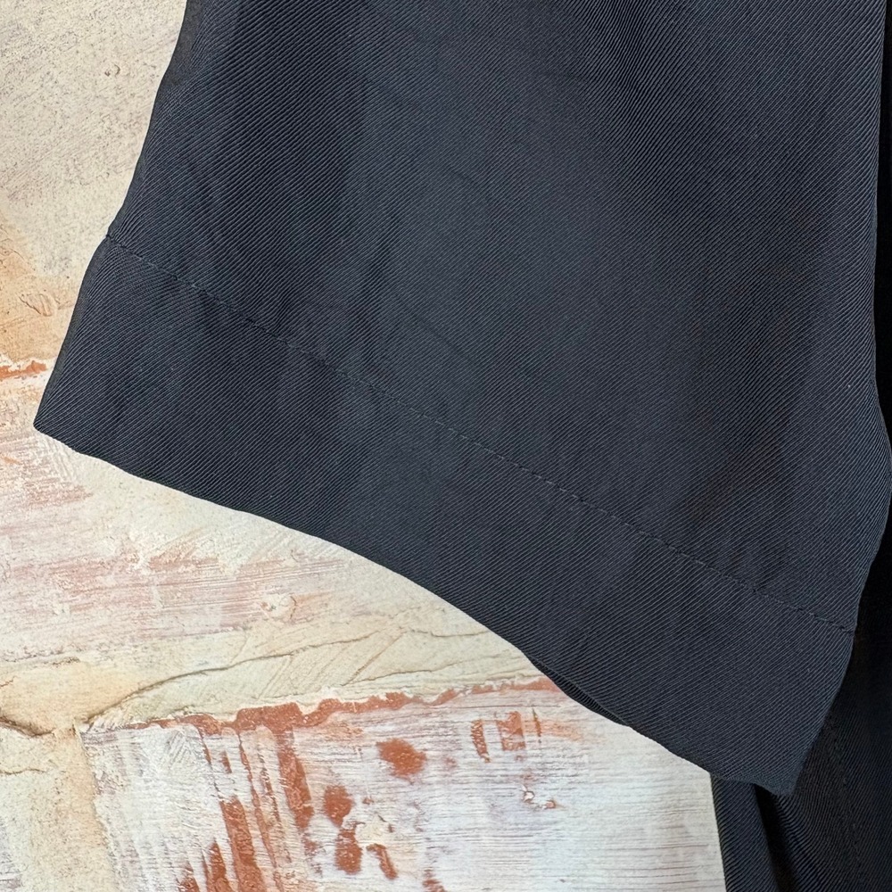 Rag & Bone Black Mock Neck Shift Dress S Covered Buttons Side Slits Quiet Luxury - Picture 10 of 11